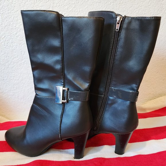 KAREN SCOTT WOMEN’S BLACK BOOTS SIZE 7.5 - Picture 2 of 8